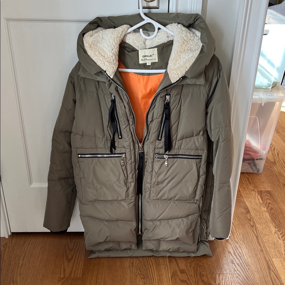 Orolay Women's Olive Puffer Jacket